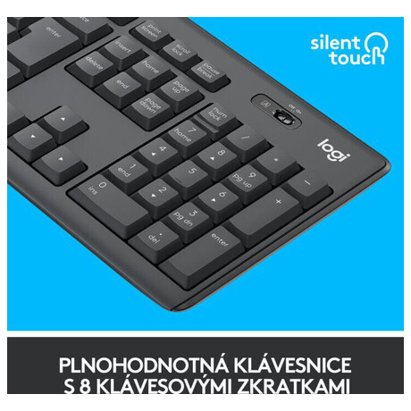 Logitech MK295 Silent, CZ/SK, graphite (foto 7)