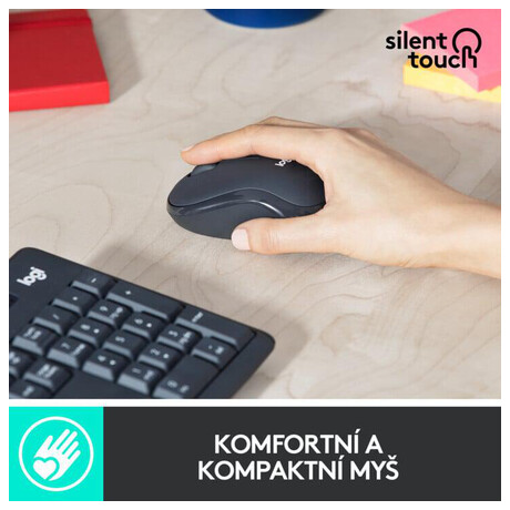 Logitech MK295 Silent, CZ/SK, graphite (foto 8)