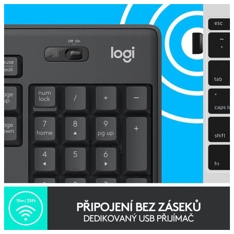 Logitech MK295 Silent, CZ/SK, graphite (foto 9)