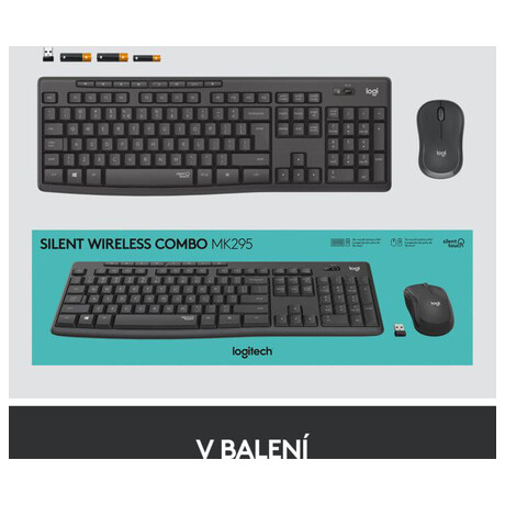 Logitech MK295 Silent, CZ/SK, graphite (foto 13)