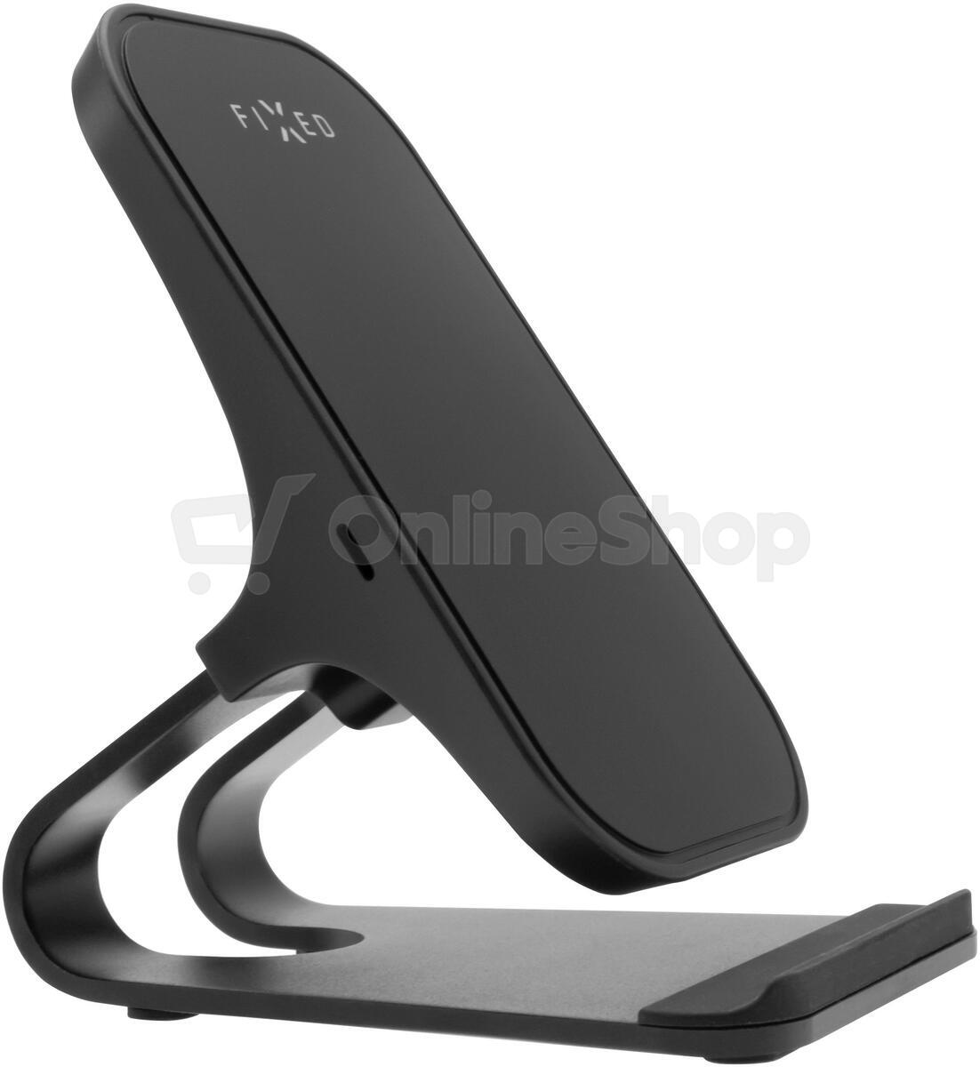 Stojánek s rychlým bezdrátovým nabíjením FIXED Frame Wireless, 15W, černý