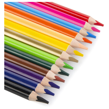 EASY Kids COLOUR JUMBO Trojhrann pastelky JUMBO s oezvatkem, 13 ks, 12 zkladnch barev + zlat