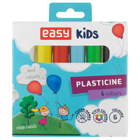 Plastelína EASY Creative 6 barev/sada, 96 g