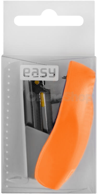 EASY Mini plastová sešívačka, 8 listů, oranžová