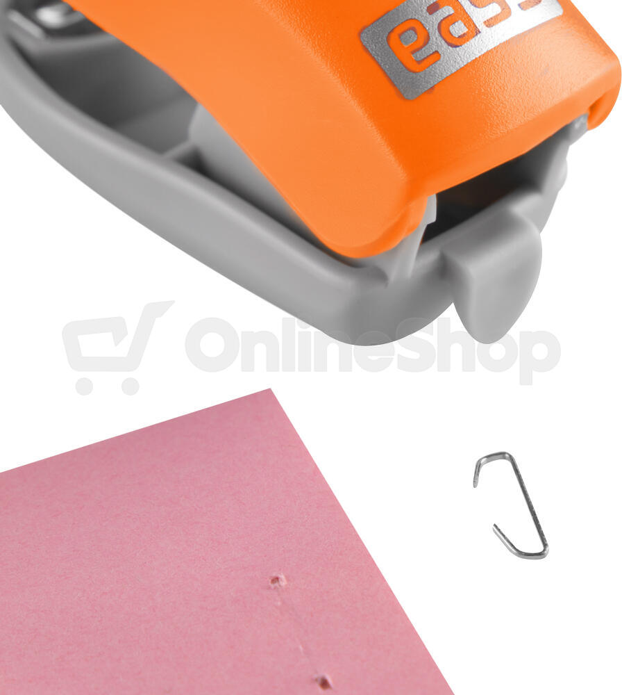 EASY Mini plastová sešívačka, 8 listů, oranžová
