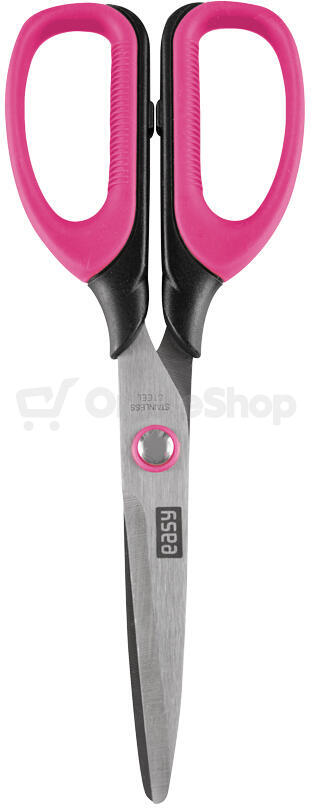 Nůžky EASY s měkkým úchytem, 15 cm, růžové