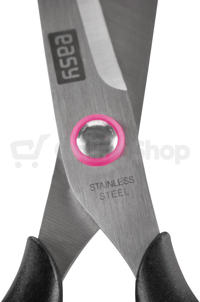 Nůžky EASY s měkkým úchytem, 15 cm, růžové