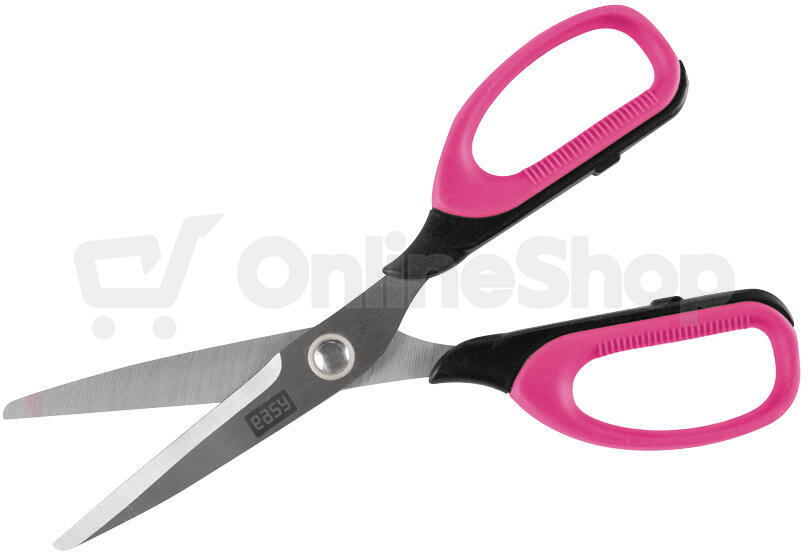 Nůžky EASY s měkkým úchytem, 15 cm, růžové