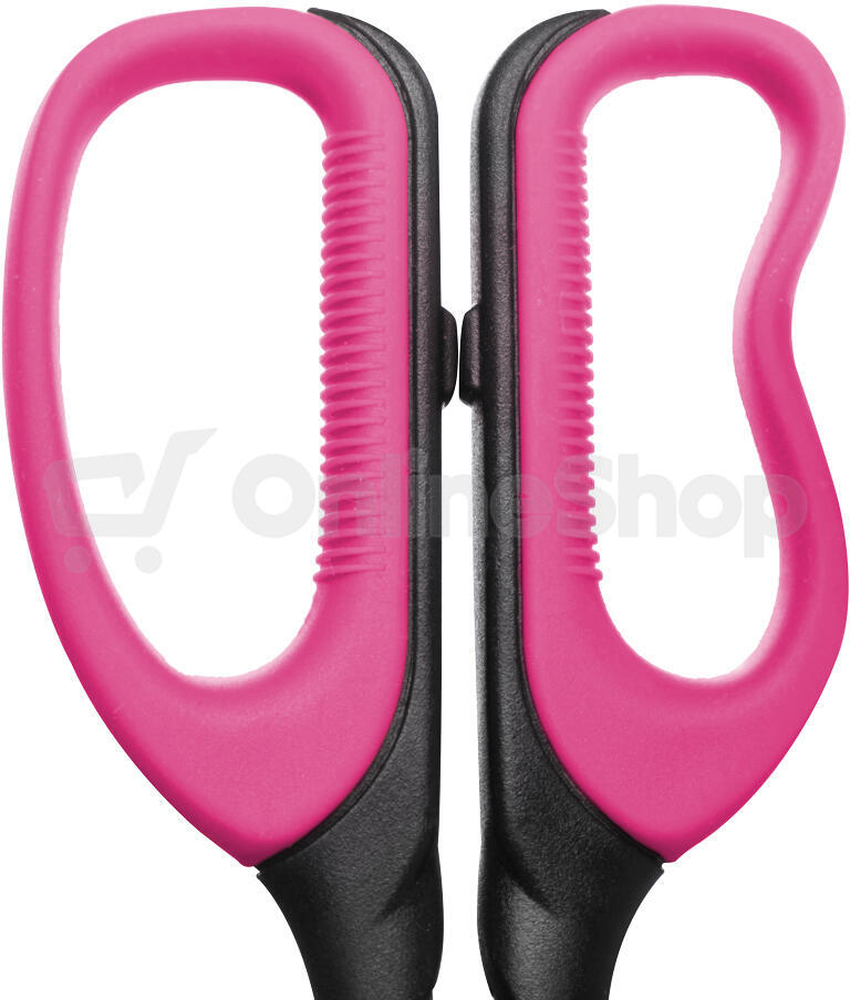Nůžky EASY s měkkým úchytem, 15 cm, růžové