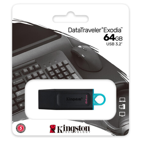 Kingston DataTraveler EXODIA 64GB / USB 3.2, erno-modr (foto 4)