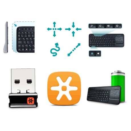 Klávesnice Logitech Wireless Touch Keyboard K400 CZ - černá - Logitech Wireless Touch Keyboard K400 CZ&nbsp;- černá (foto 4)