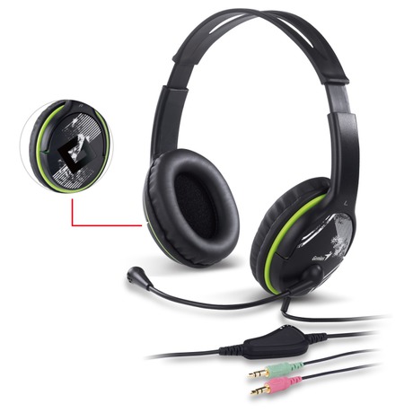 Headset Genius HS-400A - černý/zelený - Genius HS-400A -&nbsp;černý/zelený (foto 6)