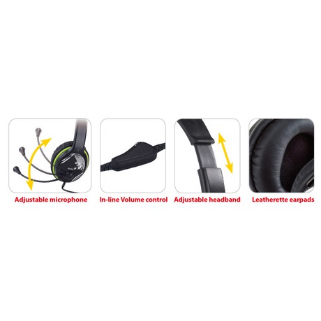 Headset Genius HS-400A - černý/zelený - Genius HS-400A -&nbsp;černý/zelený (foto 9)