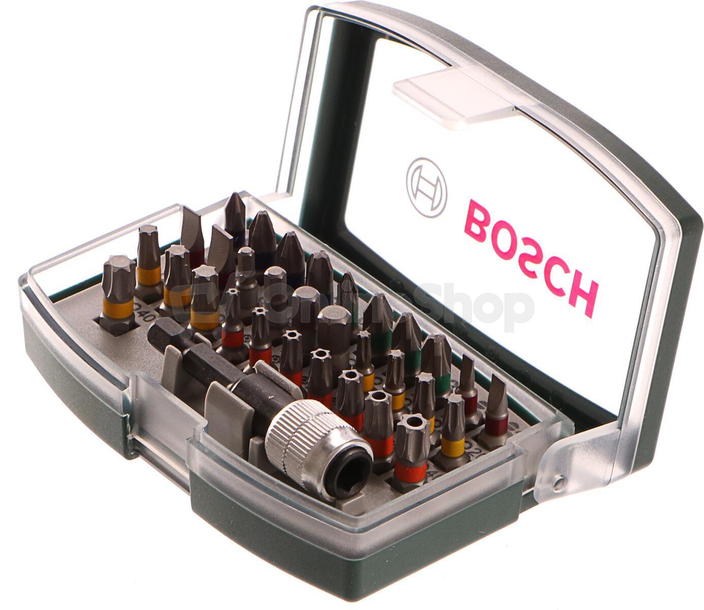 Sada bitů Bosch 32 dílná s barevným odlišením
