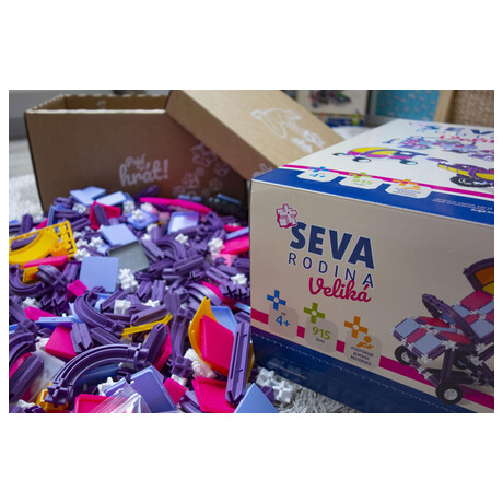 Stavebnice Seva plast Rodina Velik 915 ks
