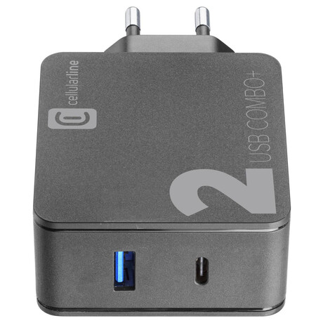 CellularLine Multipower 2&nbsp;Combo Plus pro notebooky i&nbsp;smartphony, PD&nbsp;48W, černý (foto 1)