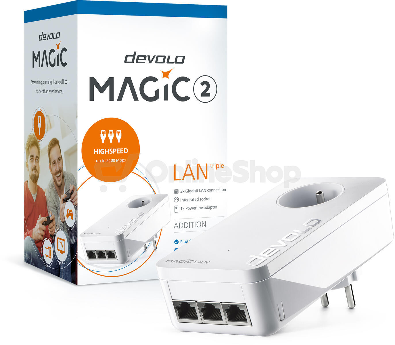 Devolo Magic 2 LAN triple rozšiřující modul 2400 Mbps (8506)
