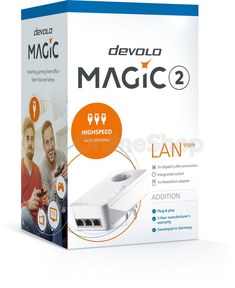 Devolo Magic 2 LAN triple rozšiřující modul 2400 Mbps (8506)