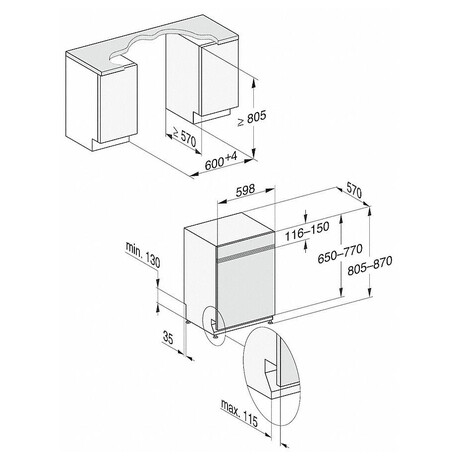 Myčka Miele G 5210 SCi Active Plus černá