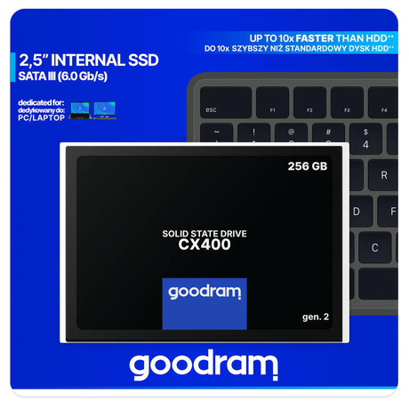 GOODRAM SSD CX400 Gen.2 256GB, SATA III 7mm, 2,5