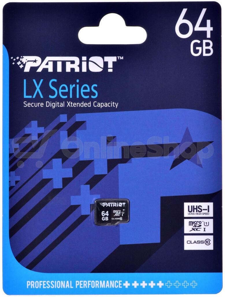 PATRIOT/micro SDXC/64GB/UHS-I U1 / Class 10 (PSF64GMDC10)