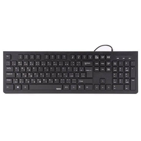 HAMA klávesnice Basic KC&nbsp;200/ drátová/ USB/ CZ+SK/ černá (foto 1)