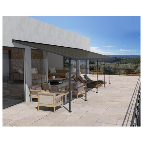 Pergola Palram Capri 4200 antracit 3 x 4,25, hlinkov (montovan)