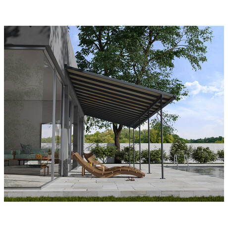 Pergola Palram Capri 4200 antracit 3 x 4,25, hlinkov (montovan)