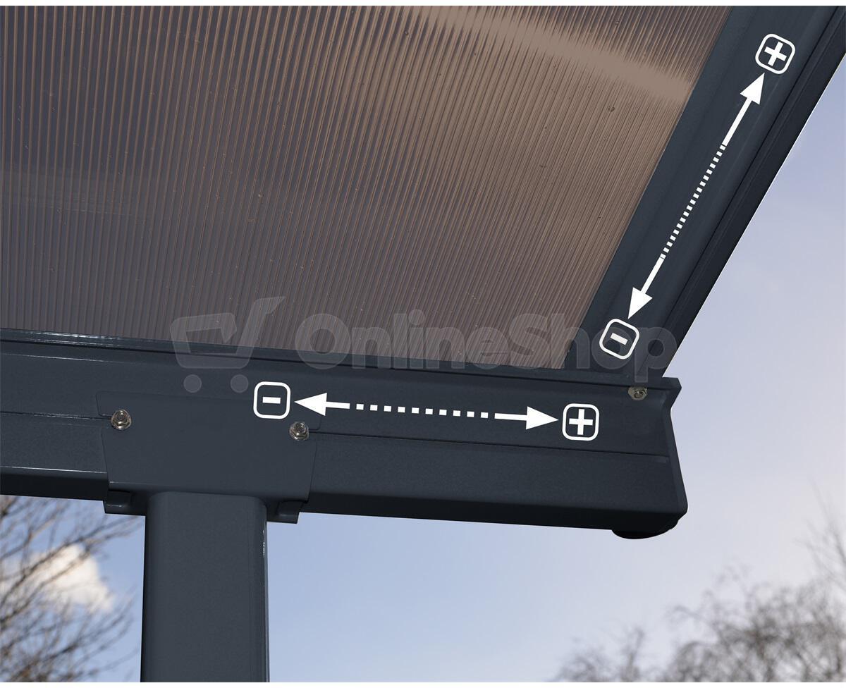Pergola Palram - Canopia Capri 5400, antracit, 3 x 5,46 m