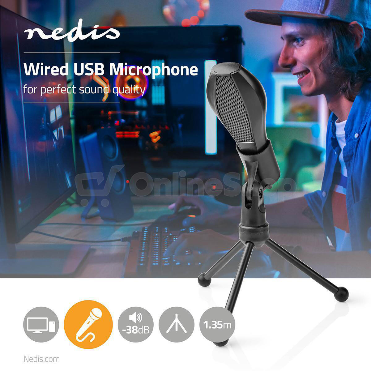 Mikrofon NEDIS MICTU100BK