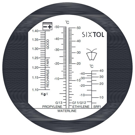 Refraktometr na men provoznch kapalin automobilu + AdBlue, SIXTOL