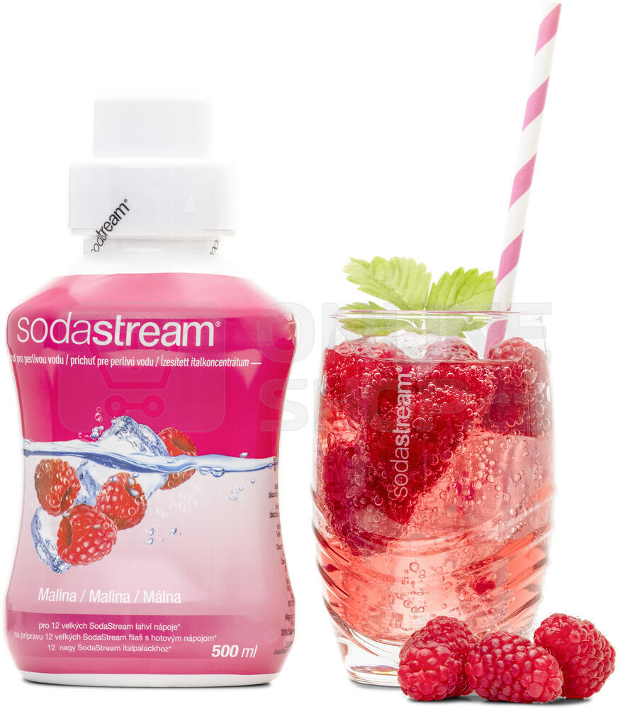 SET SodaStream Spirit Red + 2ks lahev Jet Love Raspberry + Sirup malina