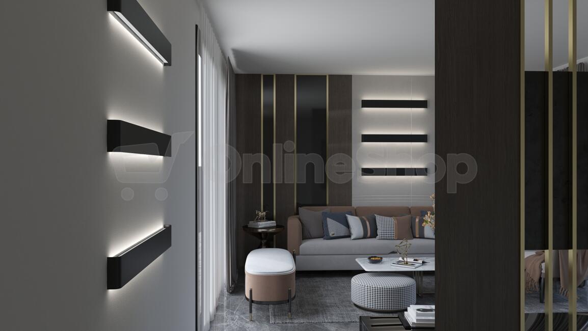 Immax NEO LÍNEA Smart nástěnné svítidlo 76cm 40W černé Zigbee 3.0