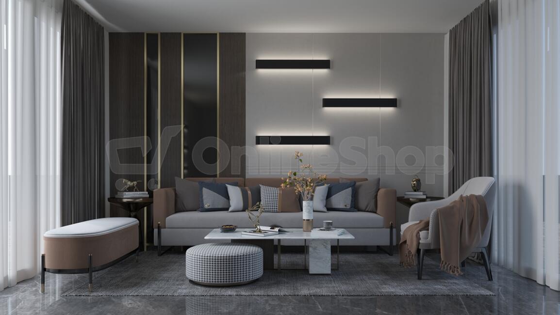 Immax NEO LÍNEA Smart nástěnné svítidlo 76cm 40W černé Zigbee 3.0