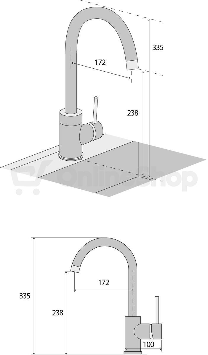 Concept Dřezová baterie BDG3334dg TMAVĚ ŠEDÁ