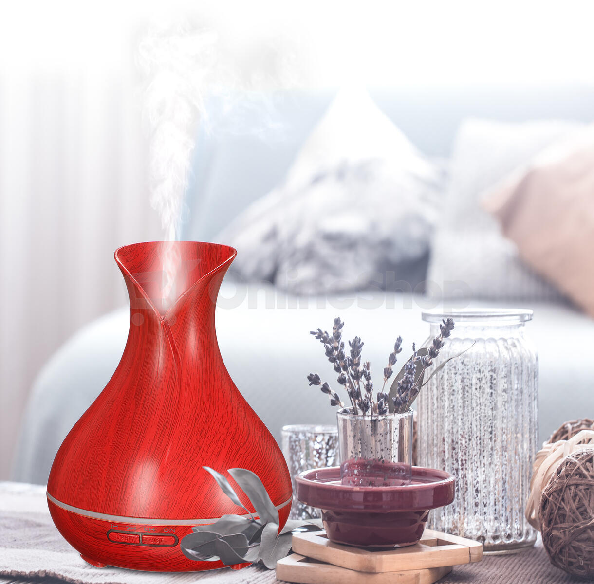 Aroma difuzer Sixtol Vulcan, červené dřevo, 350ml