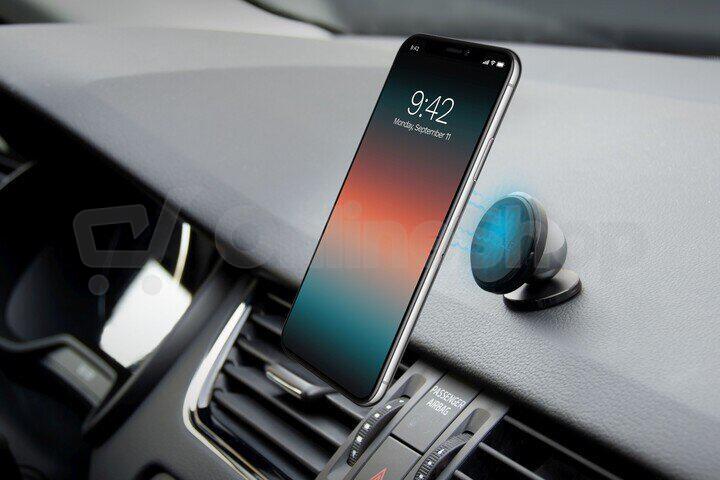 Magnetický držák FIXED Icon Flex Mini na palubní desku, černý
