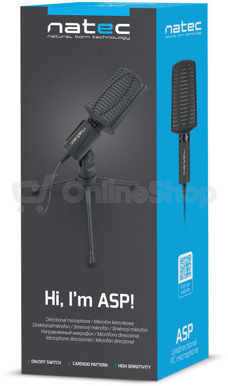 NATEC mikrofon ASP, Mini Jack (NMI-1236)