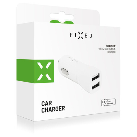 FIXED s&nbsp;2xUSB výstupem, 15W Smart Rapid Charge, bílá (foto 1)