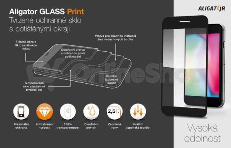Aligator Ochrana displeje GLASS PRINT iPhone 12 mini černá