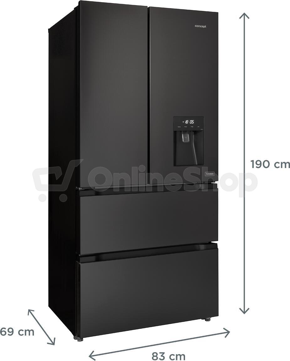 Americká chladnička Concept LA6683ds TITANIA