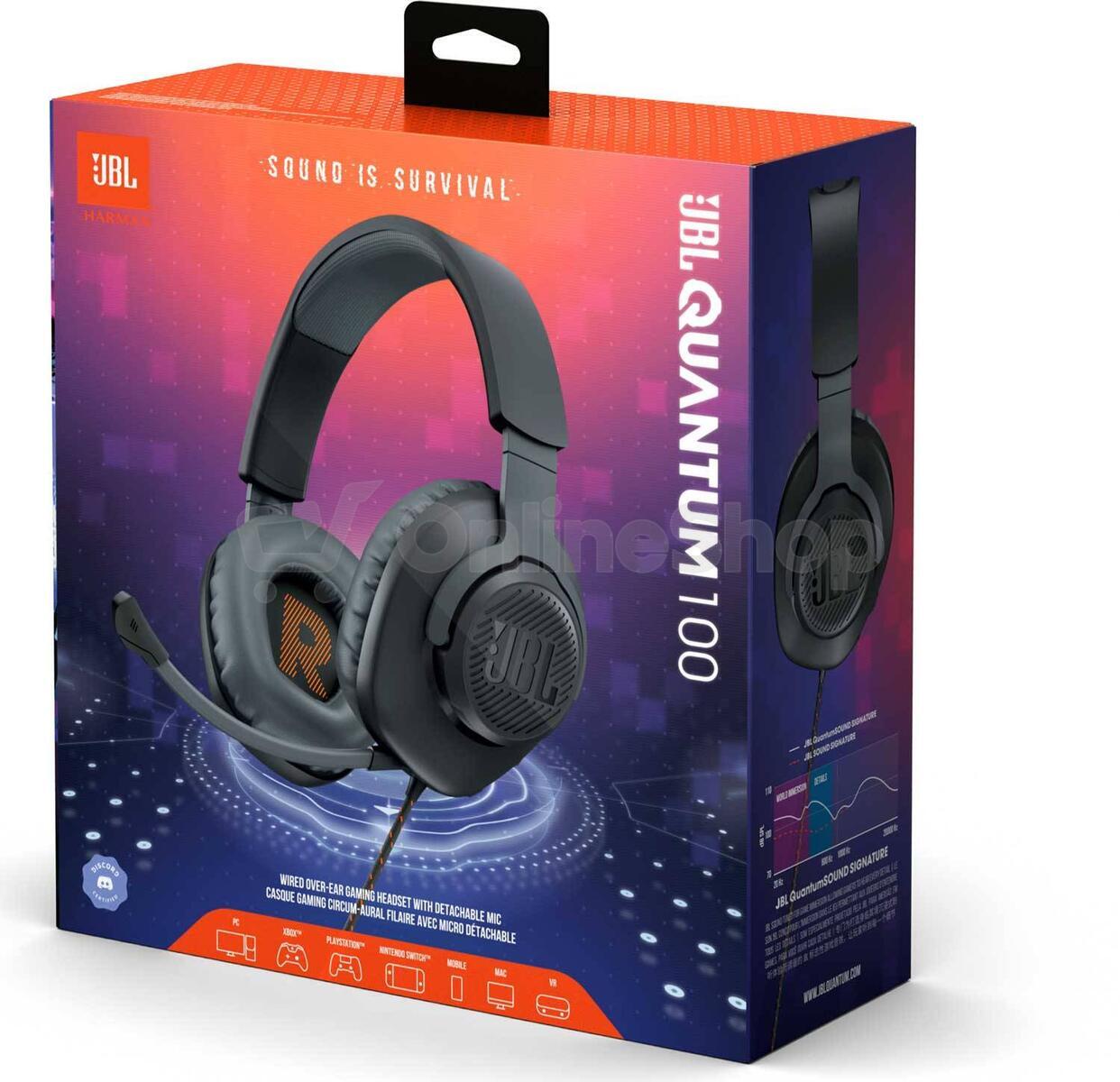 Sluchátka JBL Quantum 100, černá