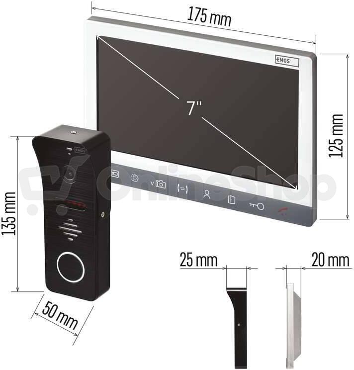 Sada videotelefonu Emos EM-10AHD (H3010)