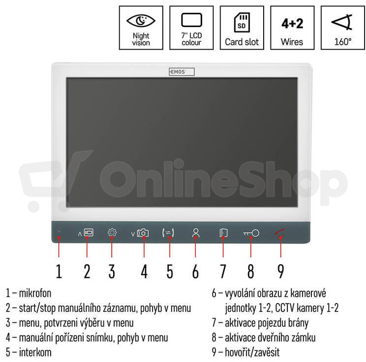 Sada videotelefonu Emos EM-10AHD (H3010)
