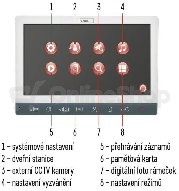 Sada videotelefonu Emos EM-10AHD (H3010)