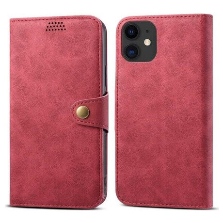 Lenuo Leather pro iPhone 12&nbsp;Mini, červená (foto 1)