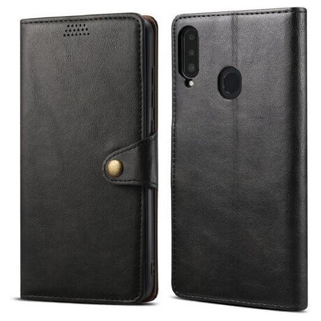 Lenuo Leather pro Samsung Galaxy A20s, černá