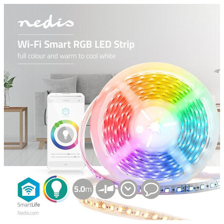 LED Psek SmartLife NEDIS WIFILS50CRGBW