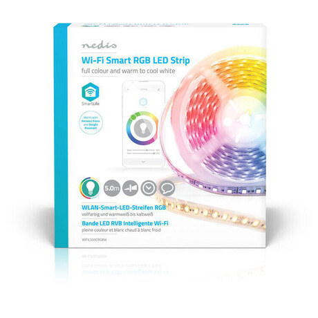 LED Psek SmartLife NEDIS WIFILS50CRGBW