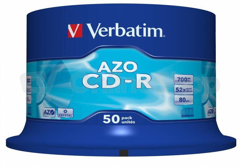 VERBATIM CD-R(50-Pack)Spindle / Crystal / DLP / 52x / 700MB (43343)